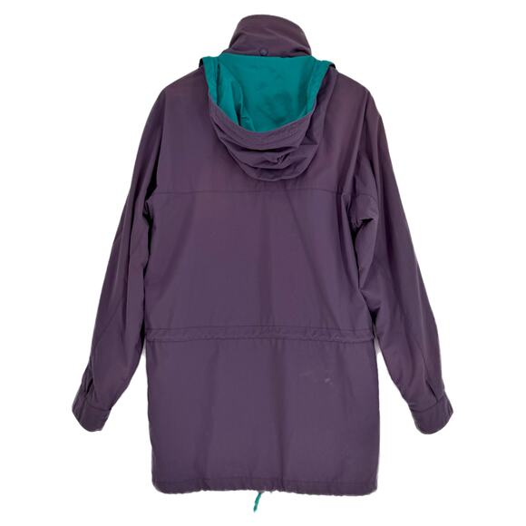 Vtg 90s Eddie Bauer Hooded Nylon Windbreaker Rain Jacket Mens Small - Picture 2 of 16